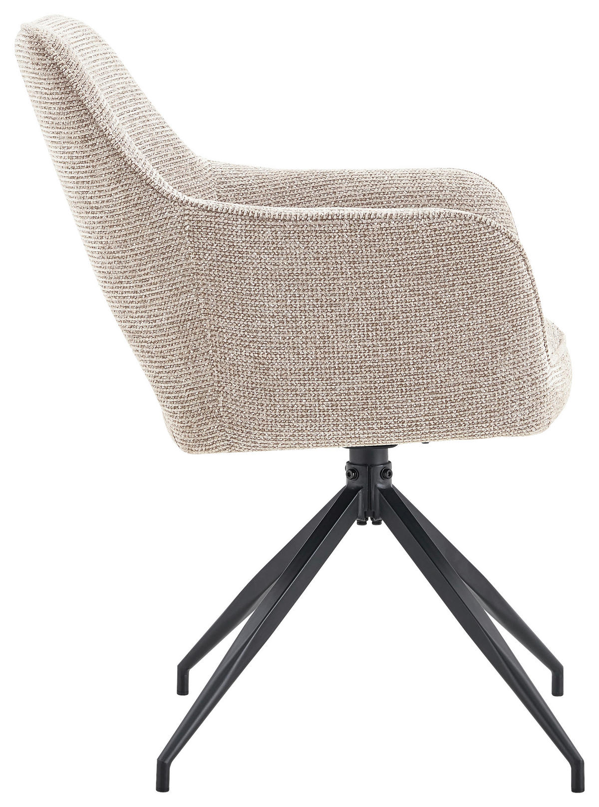 STOLICA S NASLONOM ZA RUKE  crna, Khaki  metal, tekstil      - Khaki/crna, Moderno, metal/tekstil (60/89/67cm) - Livetastic