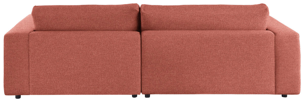 ECKSOFA in Flachgewebe Orange  - Schwarz/Orange, Design, Kunststoff/Textil (270/190cm) - Lomoco