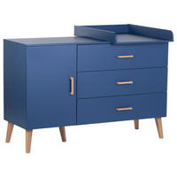 WICKELKOMMODE Bold Blue 2023 Naturfarben, Dunkelblau  - Dunkelblau/Naturfarben, Design, Holz/Holzwerkstoff (137/77/98cm) - Childhome