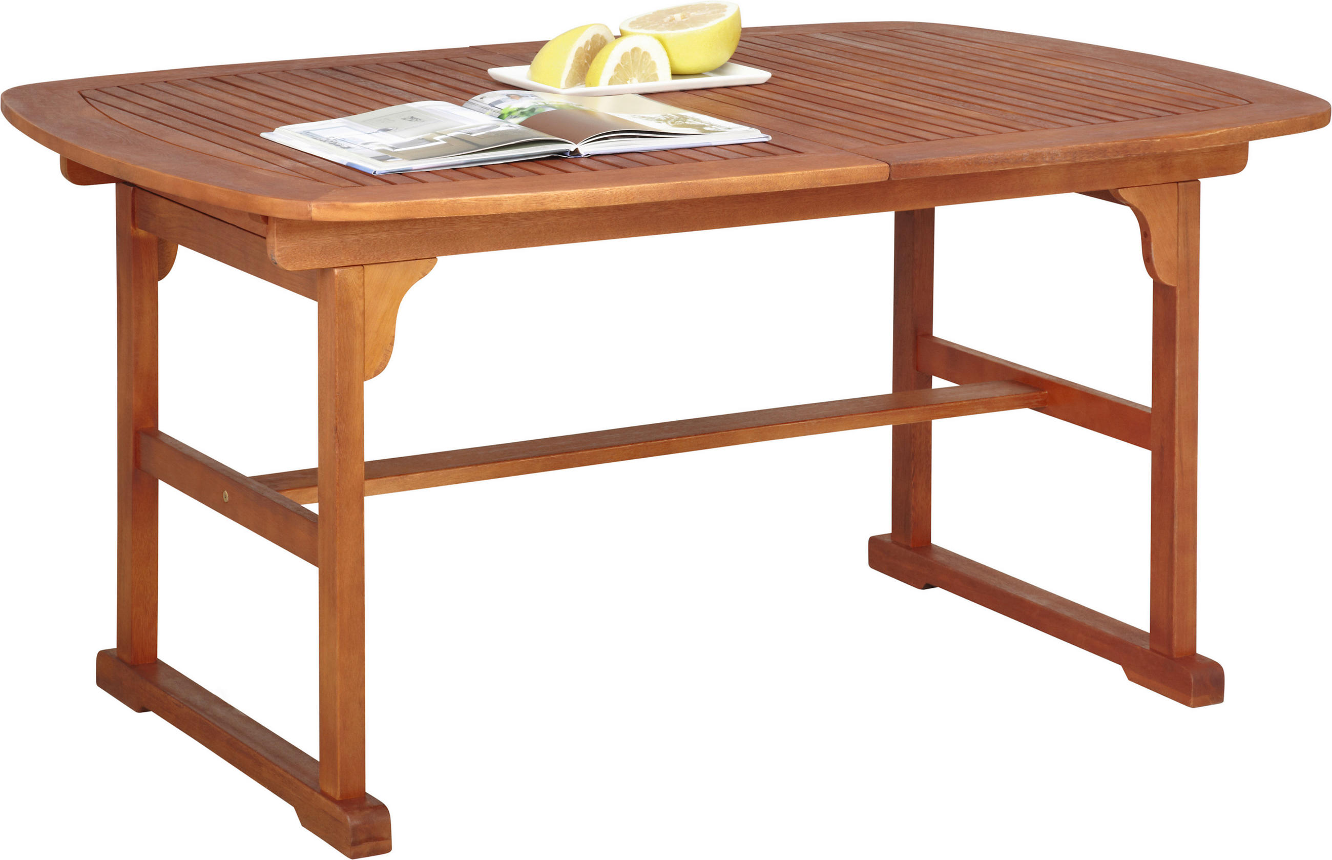 VRTNA MIZA les rjava  - rjava, Romantika, les (150-200/100/74cm) - Ambia Garden