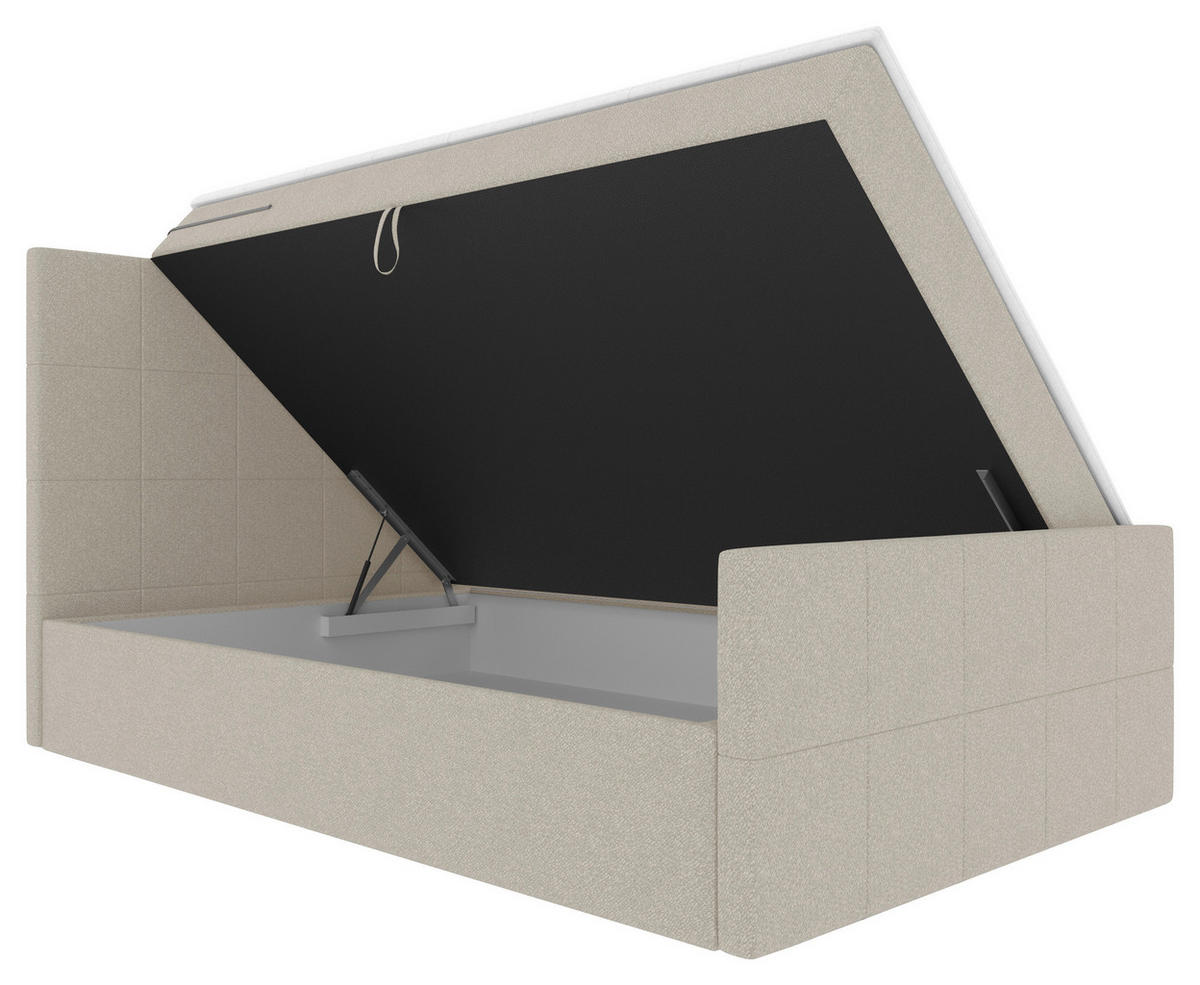 BOXBETT 100/200 cm  in Beige  - Beige, KONVENTIONELL, Kunststoff/Textil (100/200cm) - Boxxx