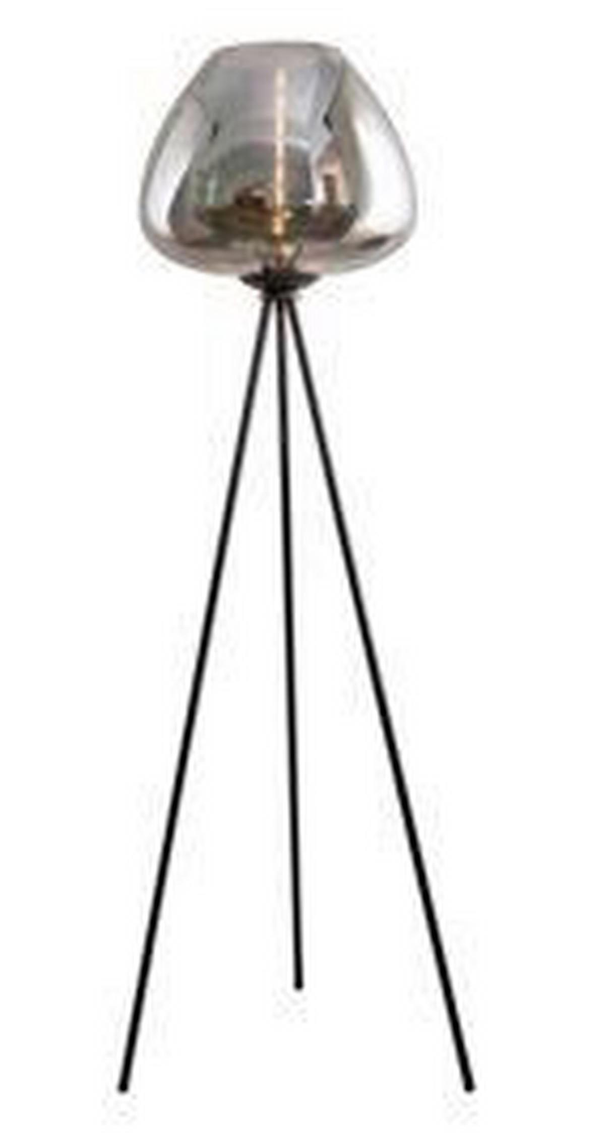 STEHLEUCHTE  52/146/52 cm   - Grau, MODERN, Glas/Metall (52/146/52cm) - Kare-Design