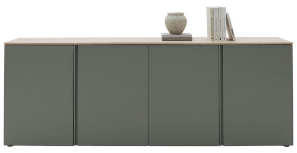 SIDEBOARD  in 240,1/89/43 cm  - Eichefarben/Schwarz, Design, Holzwerkstoff/Kunststoff (240,1/89/43cm) - Voleo