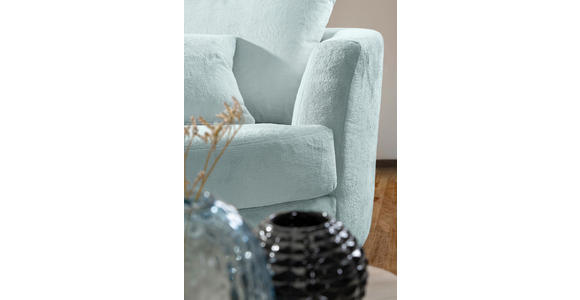 SESSEL in Plüsch Mintgrün  - Schwarz/Mintgrün, KONVENTIONELL, Textil/Metall (115/72/115cm) - Carryhome