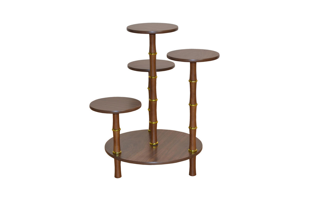 BLUMENTISCH Holzwerkstoff, Holz Buche massiv  - Nussbaumfarben, Design, Holz/Holzwerkstoff (40/40/68cm) - MID.YOU