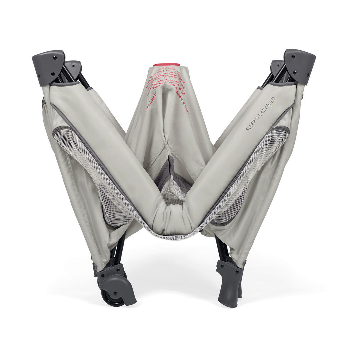 REISEBETT Sleep N Easyfold   - Dunkelgrau/Hellgrau, Basics, Holzwerkstoff/Kunststoff (69/82/125cm) - Hauck