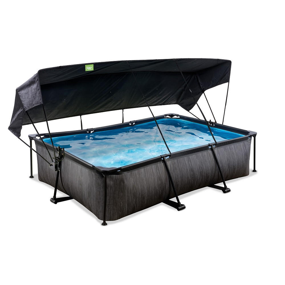 POOL-SET 300/200/65 cm  - Schwarz, KONVENTIONELL, Kunststoff (300/200/65cm) - EXIT Toys