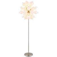 STEHLEUCHTE - Nickelfarben, Design, Glas/Metall (55/155cm) - Globo