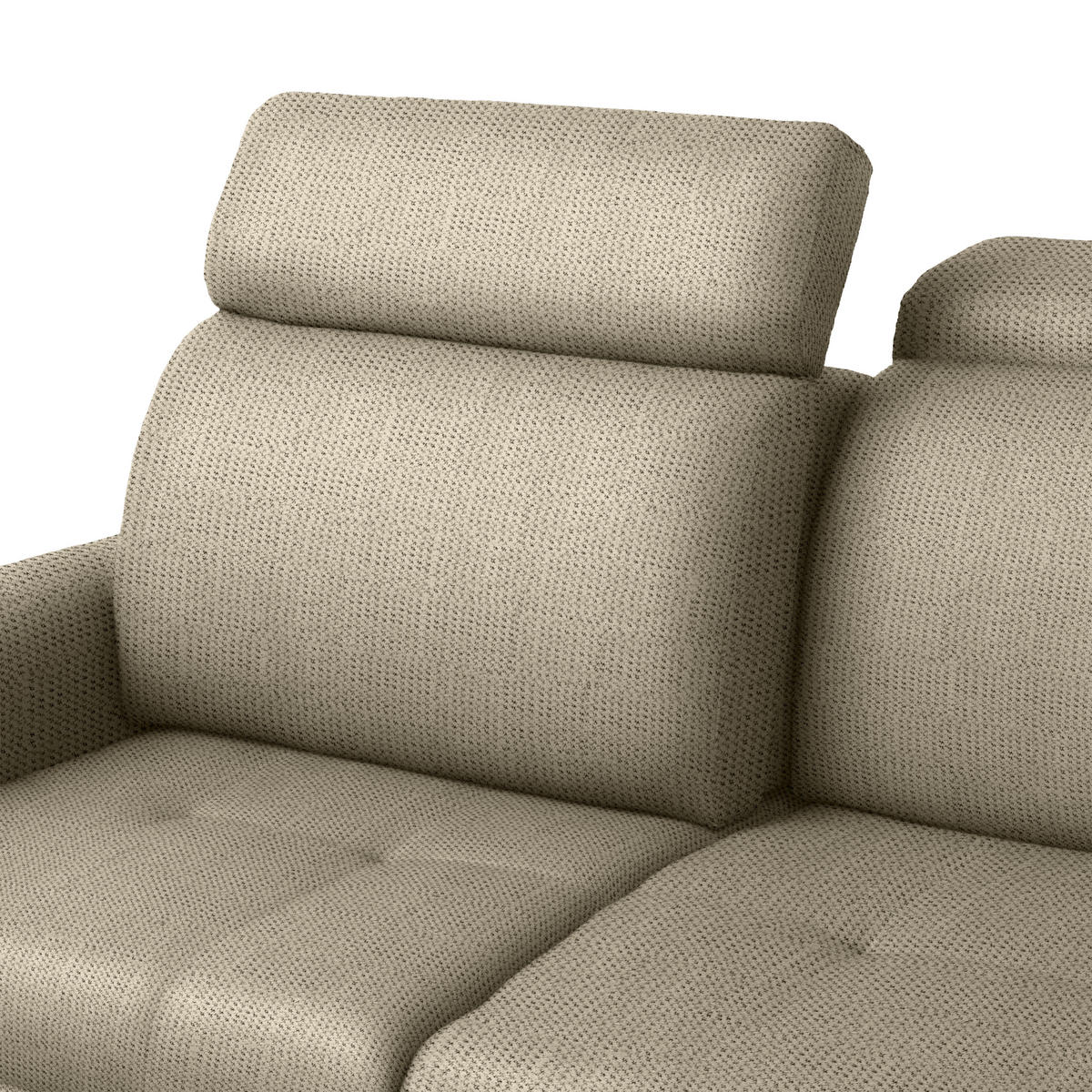 ECKSOFA Struktur Beige  - Beige/Schwarz, Design, Textil/Metall (292/270cm) - Stylife