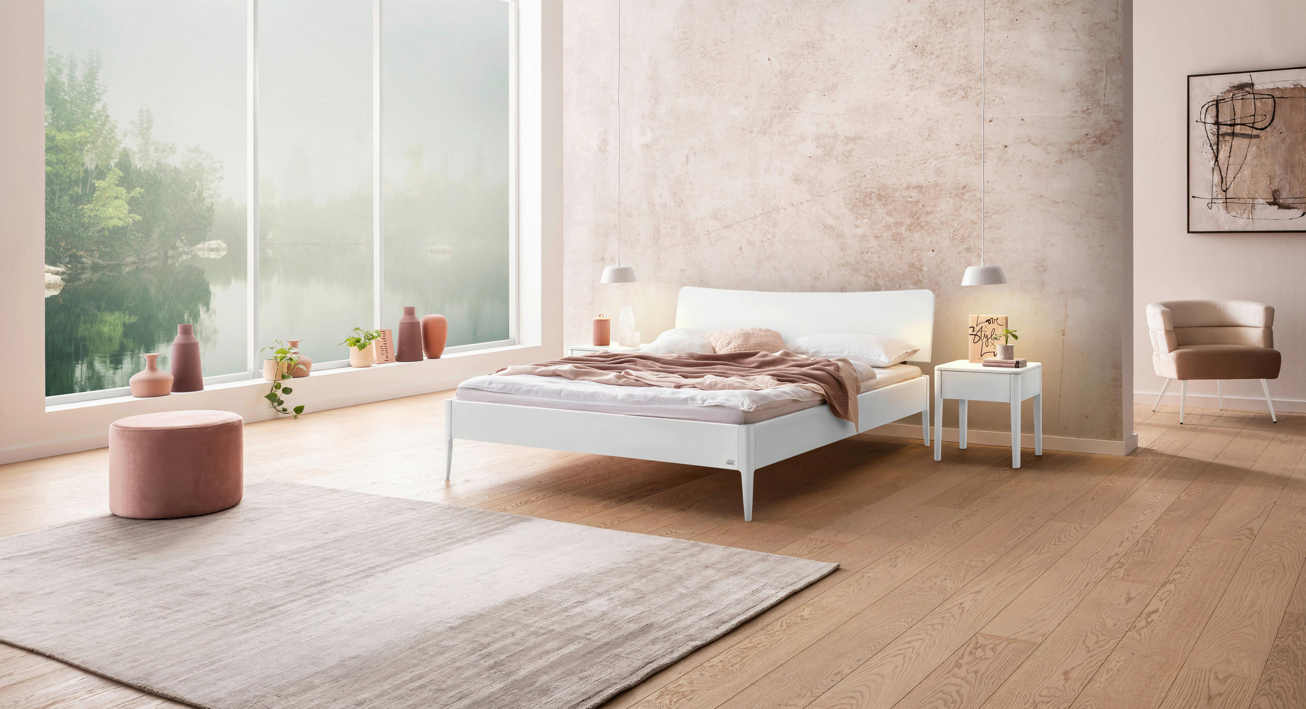 BETT 180/200 cm  in Weiß  - Weiß, KONVENTIONELL, Holzwerkstoff (180/200cm) - Hasena