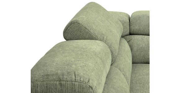 ECKSOFA  in Flachgewebe Olivgrün  224/282 cm  - Chromfarben/Olivgrün, KONVENTIONELL, Textil/Metall (224/282cm) - Hom`in