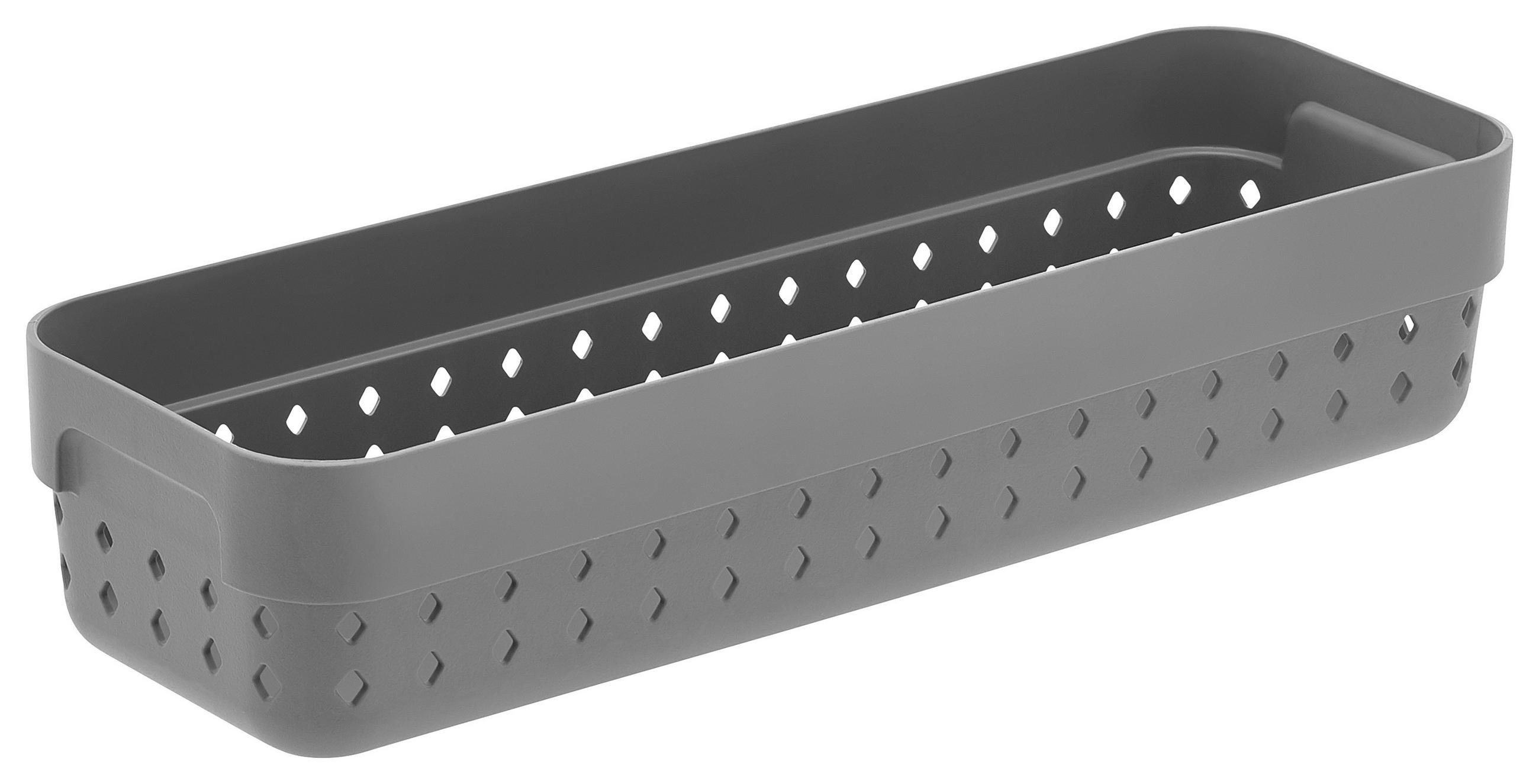 KOŠARICA ZA ODLAGANJE   23,8/7,8/5 cm      - siva, Konvencionalno, plastika (23,8/7,8/5cm)