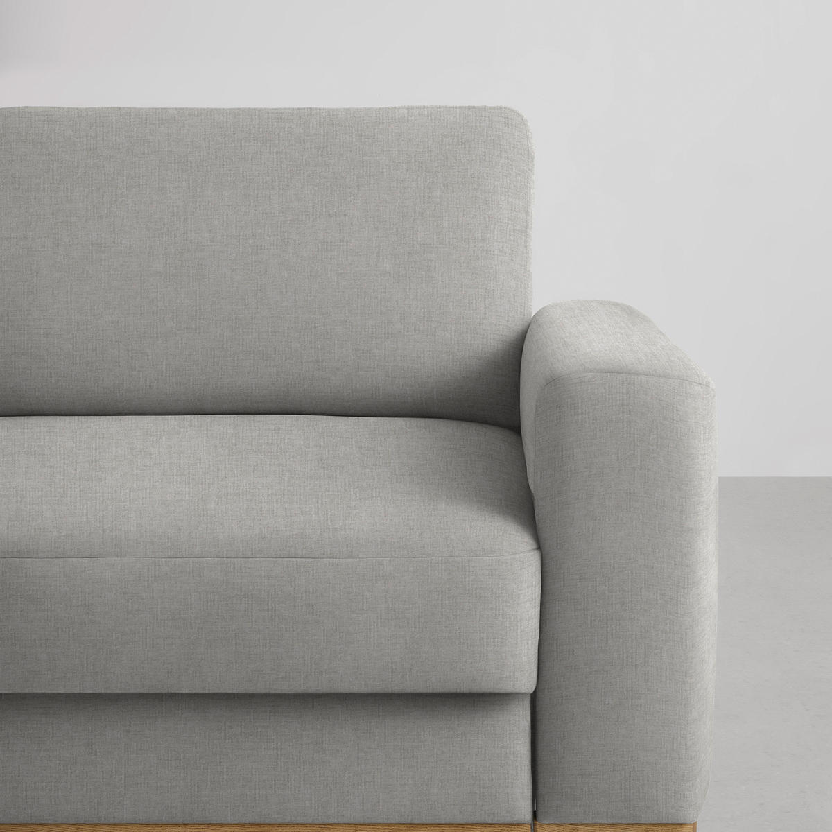 ECKSOFA in Chenille Beige  - Beige/Schwarz, Konventionell, Holz/Textil (167/234cm) - MID.YOU