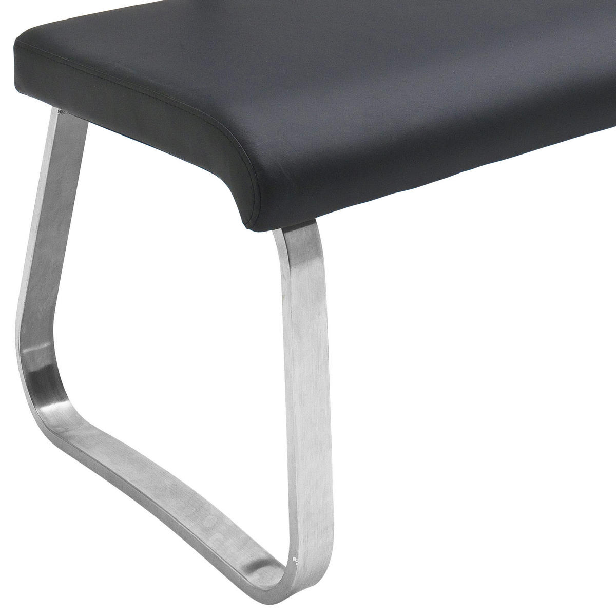 SEDACÍ LAVICE, černá, barvy nerez oceli - černá/barvy nerez oceli, Design, kov/plast (155/86/59cm) - Livetastic