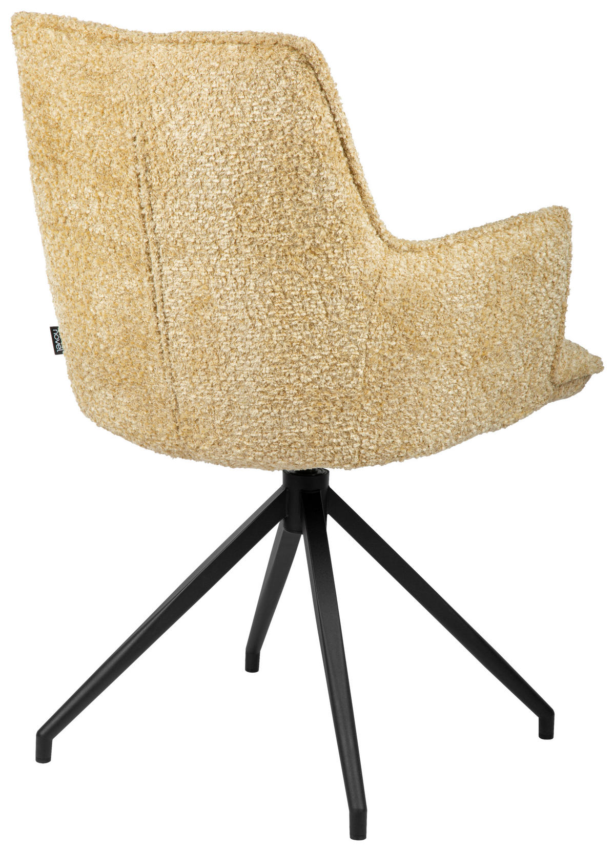 ARMLEHNSTUHL  in Eisen Chenille  - Gelb/Schwarz, Design, Textil/Metall (59/89,5/63cm) - Novel