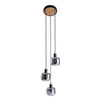 HÄNGELEUCHTE FUMOSO 20/120 cm   - Schwarz, Design, Glas/Metall (20/120cm) - Näve