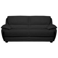 2-SITZER-SOFA Lederlook Schwarz  - Schwarz, Design, Kunststoff/Textil (209/97/100cm) - Livetastic