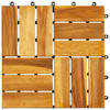 TERRASSENFLIESE Akazie Uno 10 Stück  - Braun/Akaziefarben, KONVENTIONELL, Holz/Kunststoff (30/30/2,4cm) - Ambia Garden