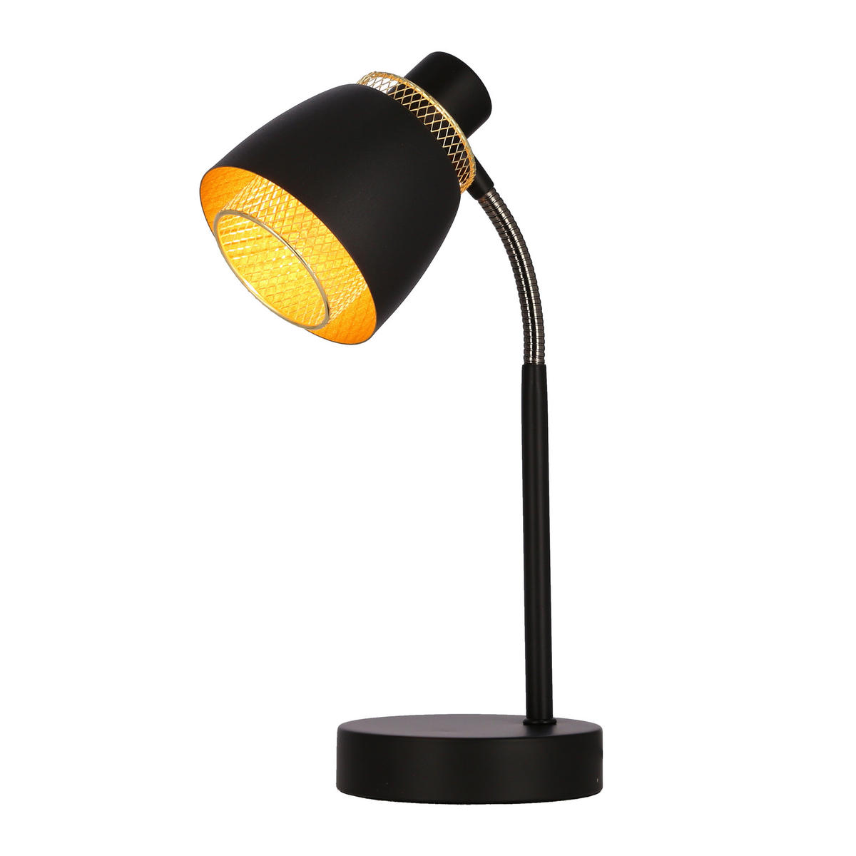 TISCHLEUCHTE 19/12/34 cm   - Goldfarben/Schwarz, Design, Metall (19/12/34cm)