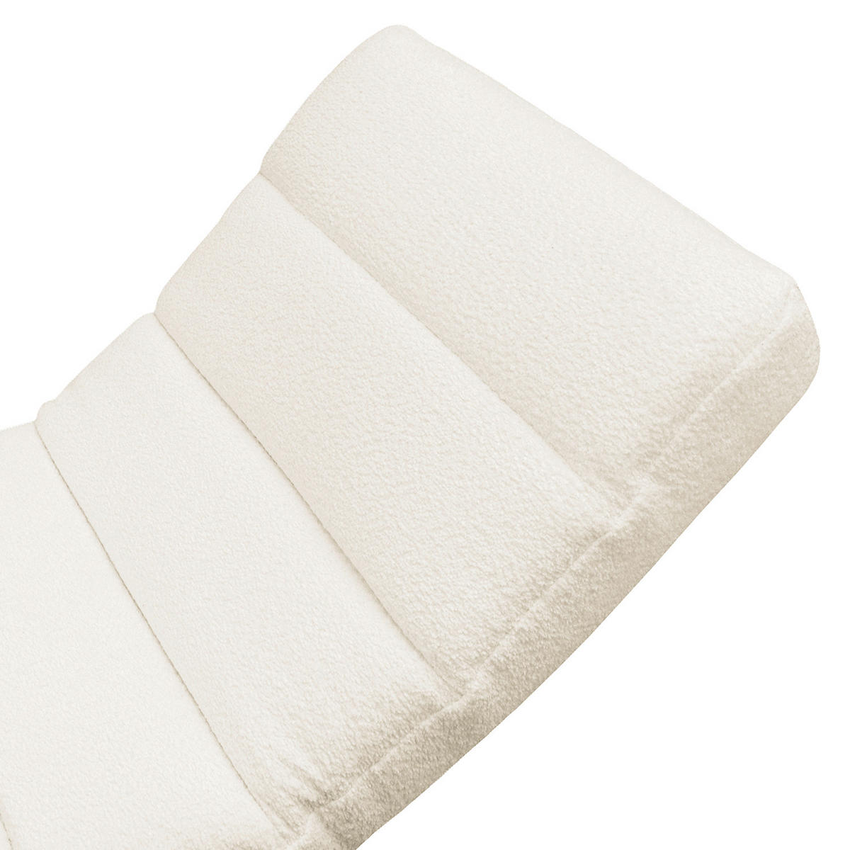 RELAXLIEGE SWING Bouclé Weiß  - Silberfarben/Weiß, Design, Textil/Metall (65/65-95/171cm) - Livetastic