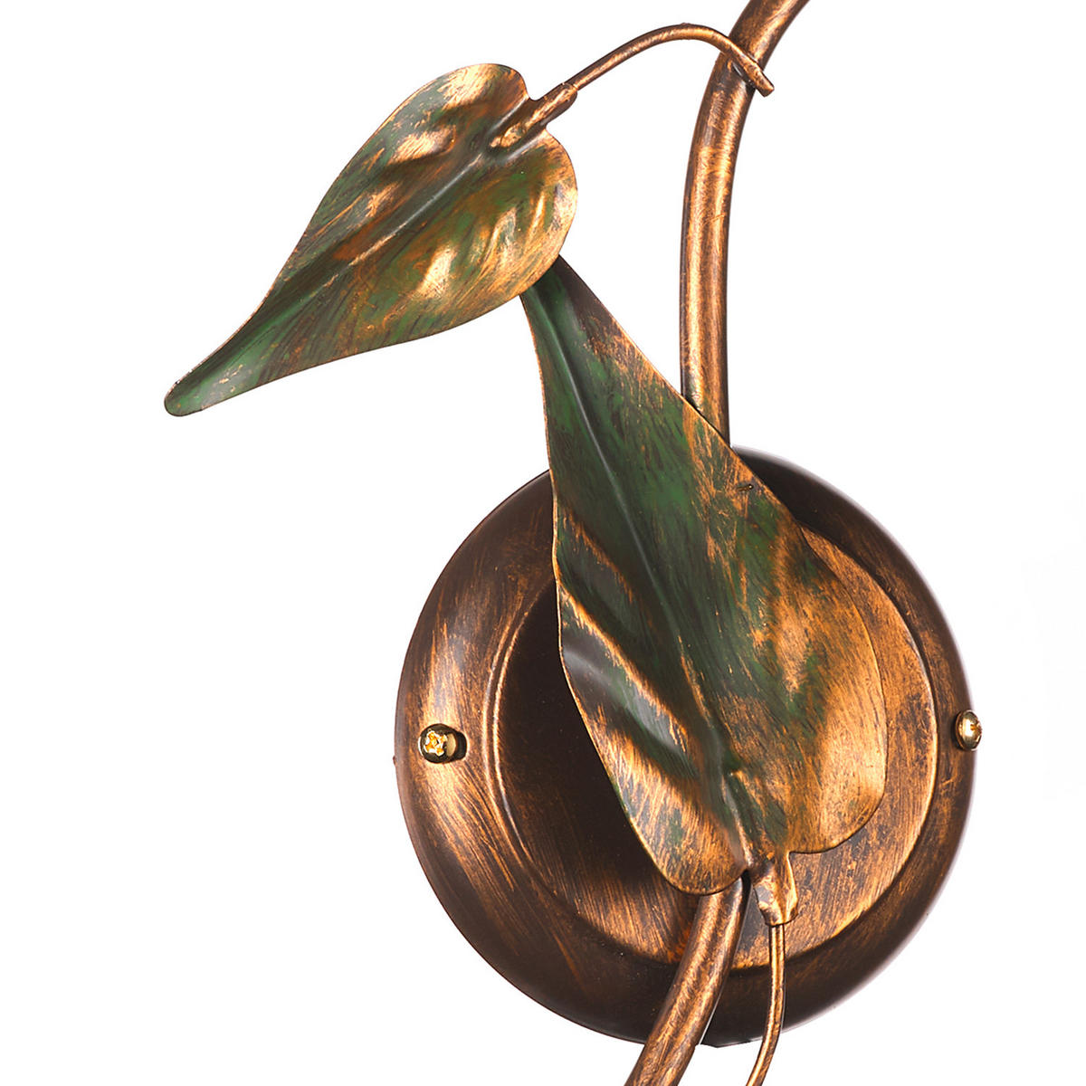 WANDLEUCHTE 30/35 cm   - Bronzefarben/Olivgrün, ROMANTIK / LANDHAUS, Glas/Metall (30/35cm)