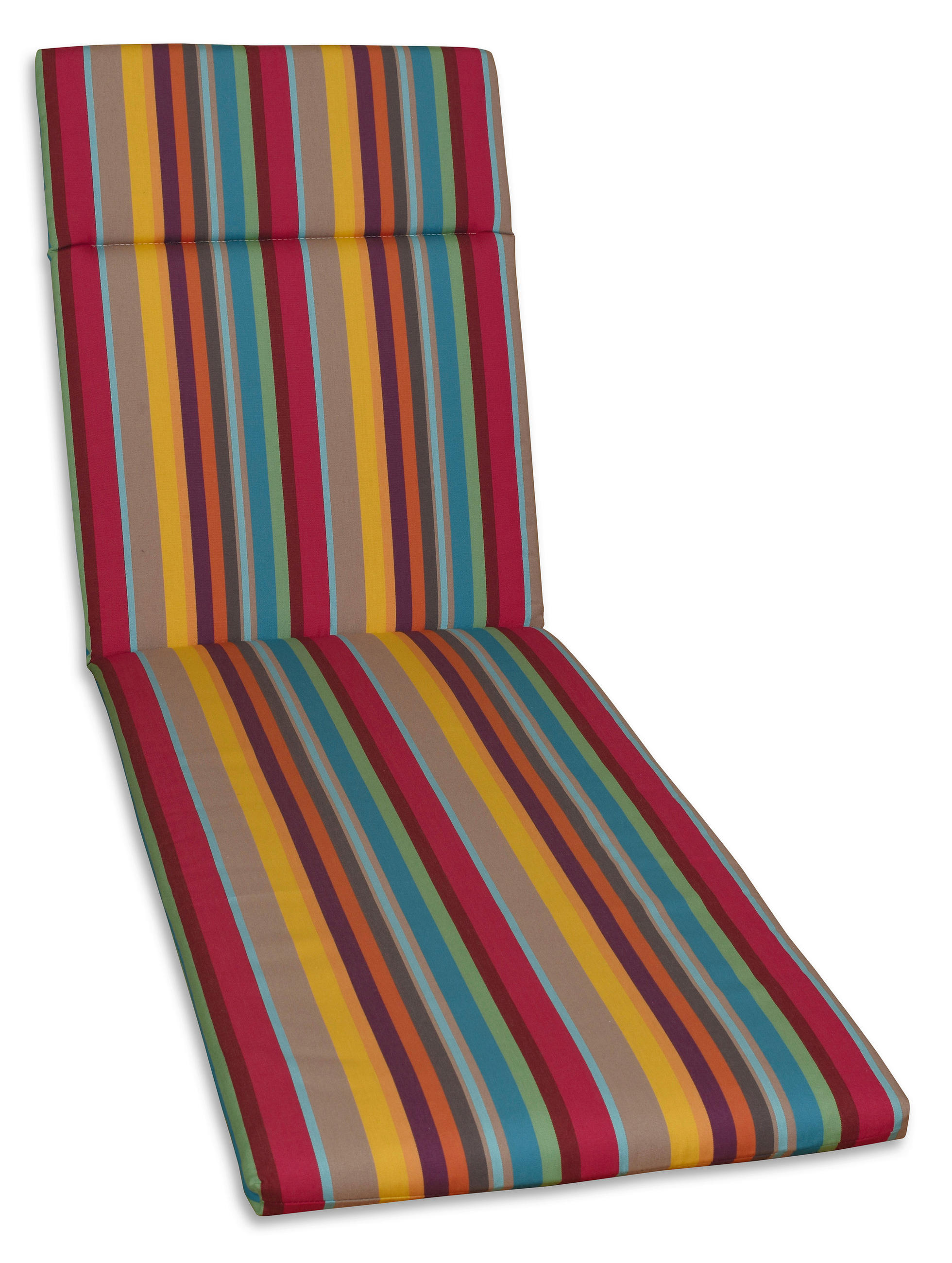 LIEGENAUFLAGE Streifen  - Blau/Gelb, Basics, Textil (60/4/200cm)