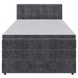 BOXSPRINGBETT 120/200 cm  in Grau  - Schwarz/Grau, KONVENTIONELL, Kunststoff/Textil (120/200cm) - Carryhome