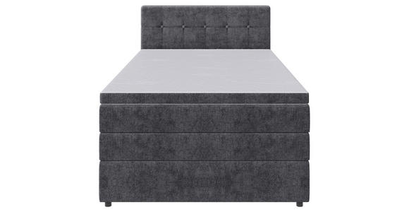 BOXSPRINGBETT 120/200 cm  in Grau  - Schwarz/Grau, KONVENTIONELL, Kunststoff/Textil (120/200cm) - Carryhome