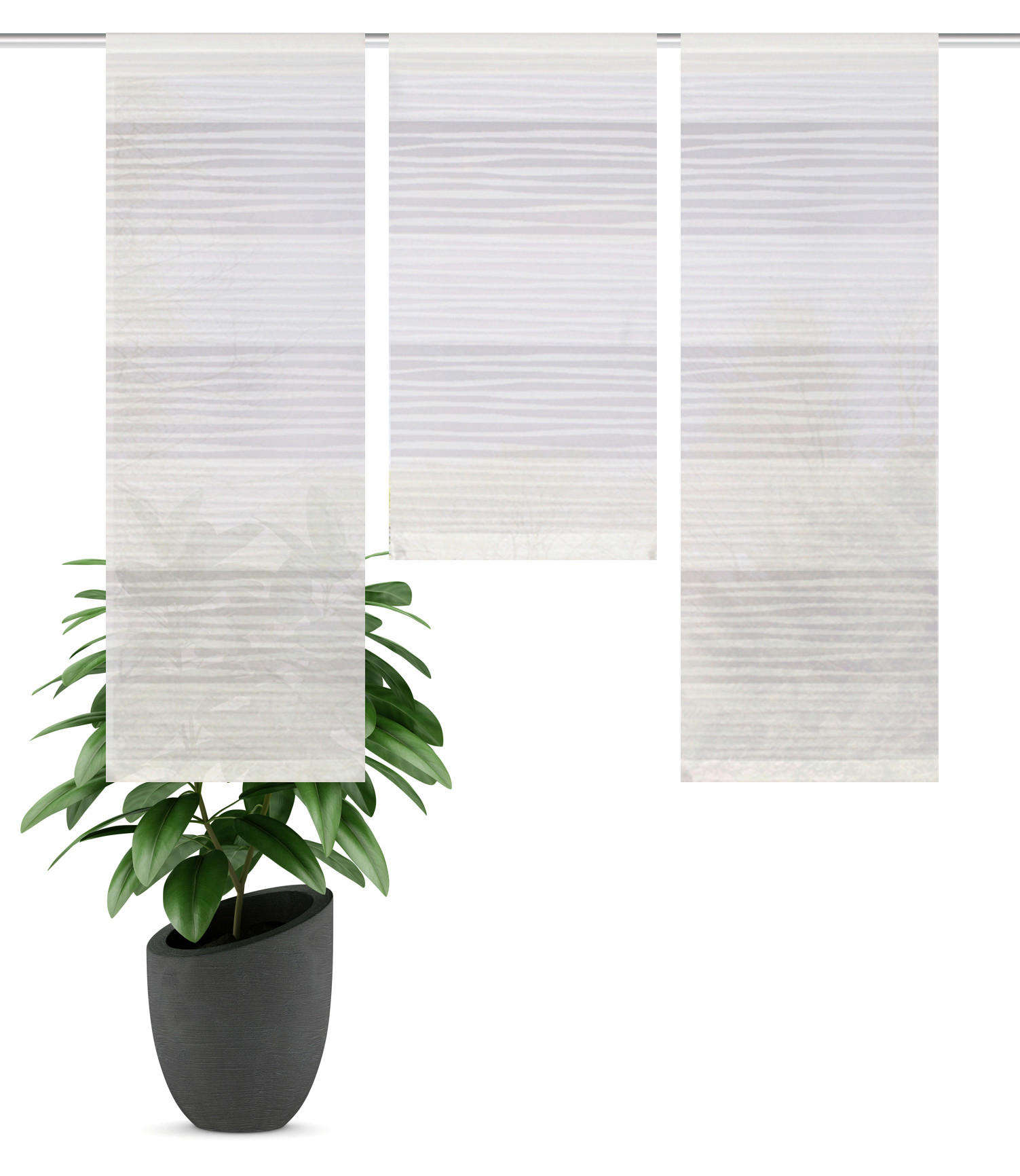 FLÄCHENVORHANG in Weiß blickdicht  - Weiß, KONVENTIONELL, Textil (30/80cm) - Schmidt W. Gmbh