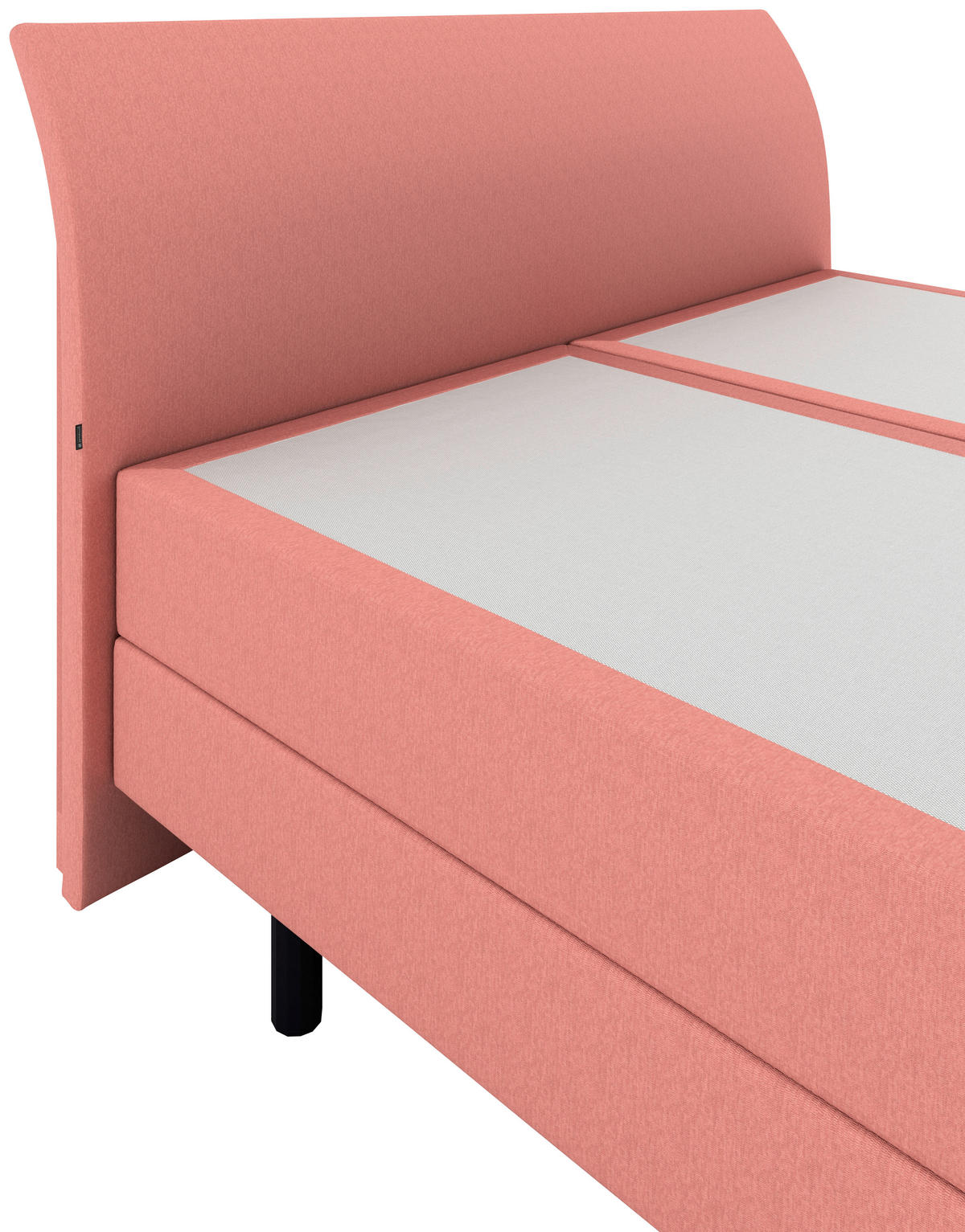 BOXSPRINGBETT 160/200 cm  in Koralle  - Koralle/Schwarz, KONVENTIONELL, Kunststoff/Textil (160/200cm) - Musterring