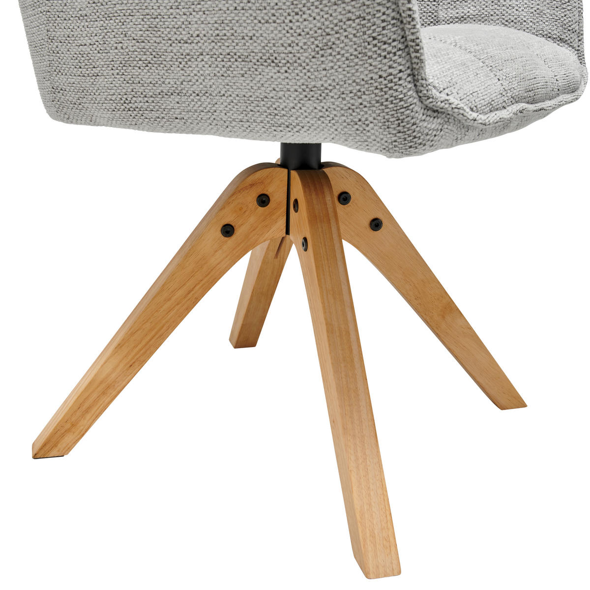 ARMLEHNSTUHL  in Webstoff  - Eichefarben/Hellgrau, Lifestyle, Holz/Textil (63/83/61cm) - MID.YOU