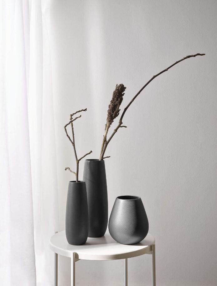 VASE ease 25 cm  - Schwarz, Basics, Keramik (6/25cm) - ASA