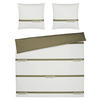 WENDEBETTWÄSCHE Logo Stripes Makosatin 200/220 cm  - Olivgrün/Grün, KONVENTIONELL, Textil (200/220cm) - Joop!