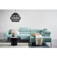 ECKSOFA Salbeigrün Flachgewebe  - Chromfarben/Salbeigrün, KONVENTIONELL, Textil/Metall (282/224cm) - Hom`in