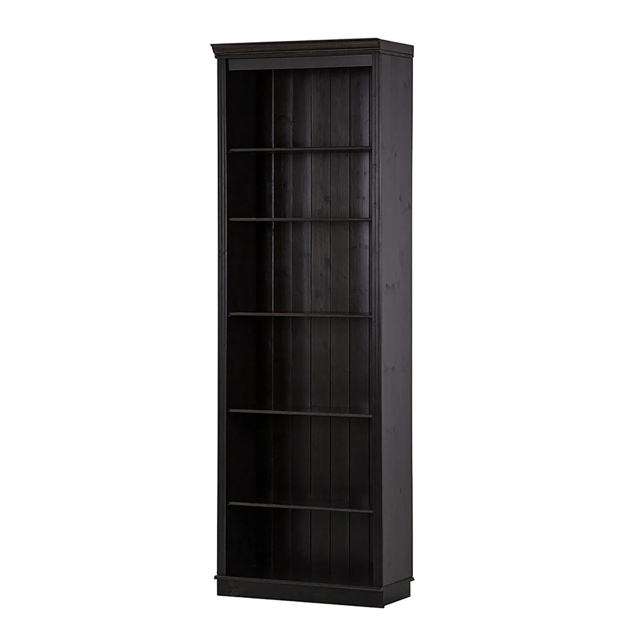 Etajera, 74/223/37 cm, culoare lemn pin, maro inchis,