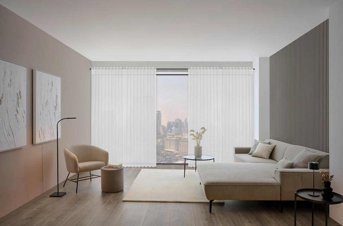 FERTIGVORHANG halbtransparent  - Weiss, Konventionell, Textil (140/260cm) - Dieter Knoll