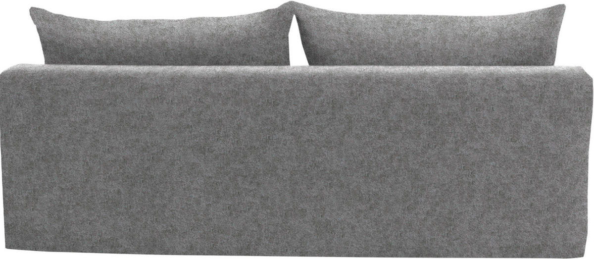 SCHLAFSOFA in Velours Grau  - Schwarz/Grau, Design, Holz/Textil (213/89/105cm) - Novel