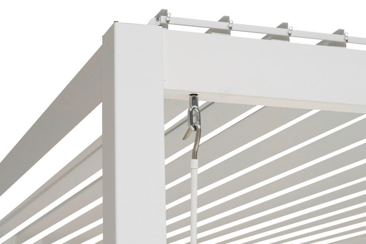 PERGOLA velikost: 300/250/300 cm - bílá, Moderní, kov (300/250/300cm) - Gardenson
