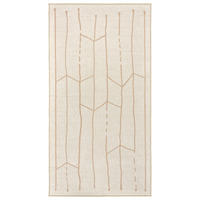 FLACHWEBETEPPICH 80/150 cm LIVING-TUAREG, waschbar Creme, Honig  - Creme/Honig, Design, Kunststoff/Textil (80/150cm) - Lindorug