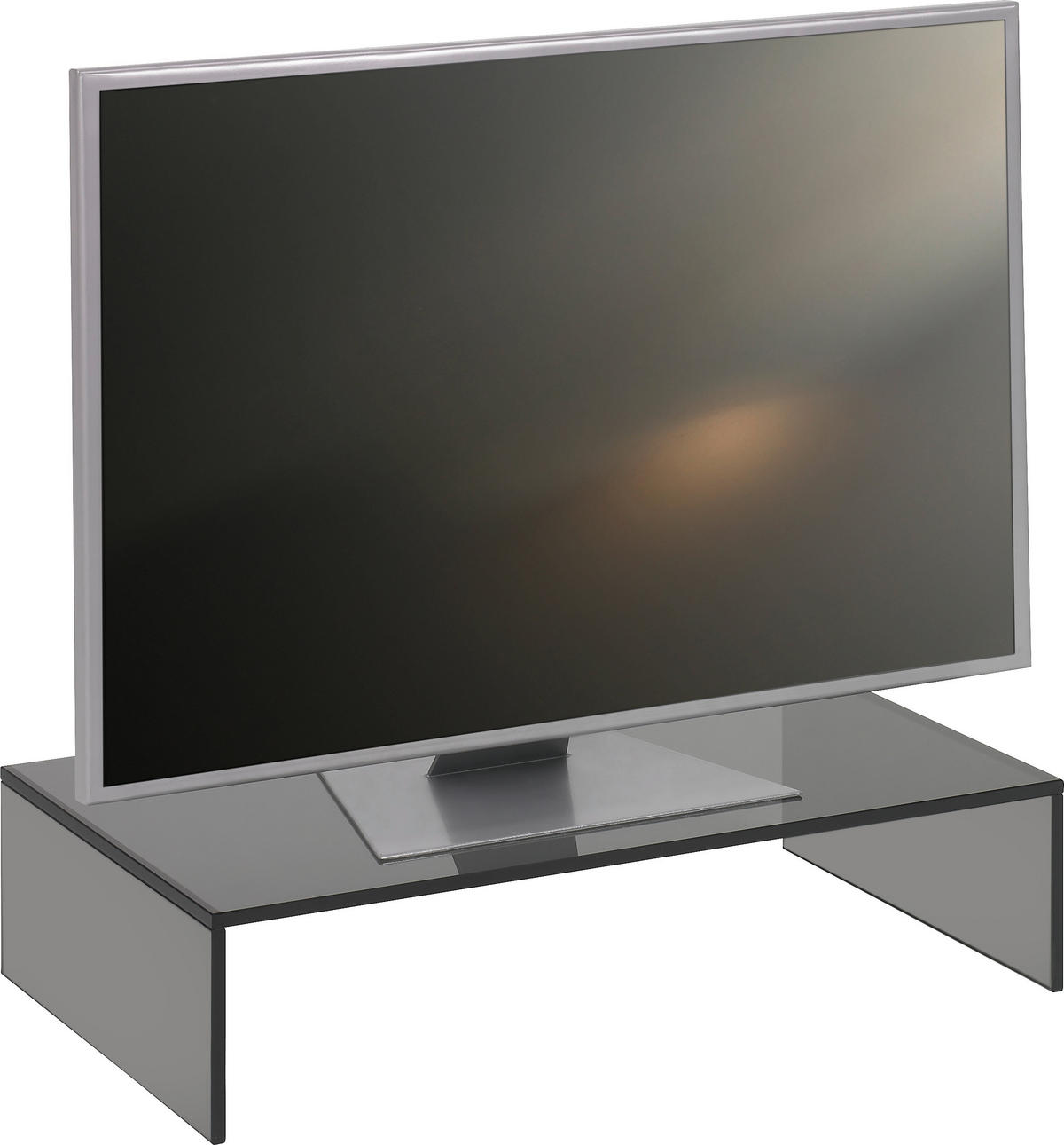 TV-AUFSATZ  Glas  Grau  - Grau, Design, Glas (60/14/35cm) - Xora