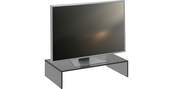 TV-AUFSATZ  Glas  Grau  - Grau, Design, Glas (60/14/35cm) - Xora