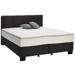 BOXSPRINGBETT 180/200 cm  in Schwarz  - Schwarz, Design, Kunststoff/Textil (180/200cm) - Hom`in