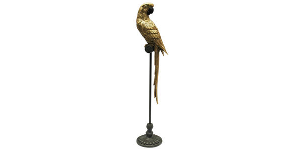 DEKOVOGEL - Goldfarben/Schwarz, LIFESTYLE, Kunststoff/Metall (15/65/13cm) - Ambia Home