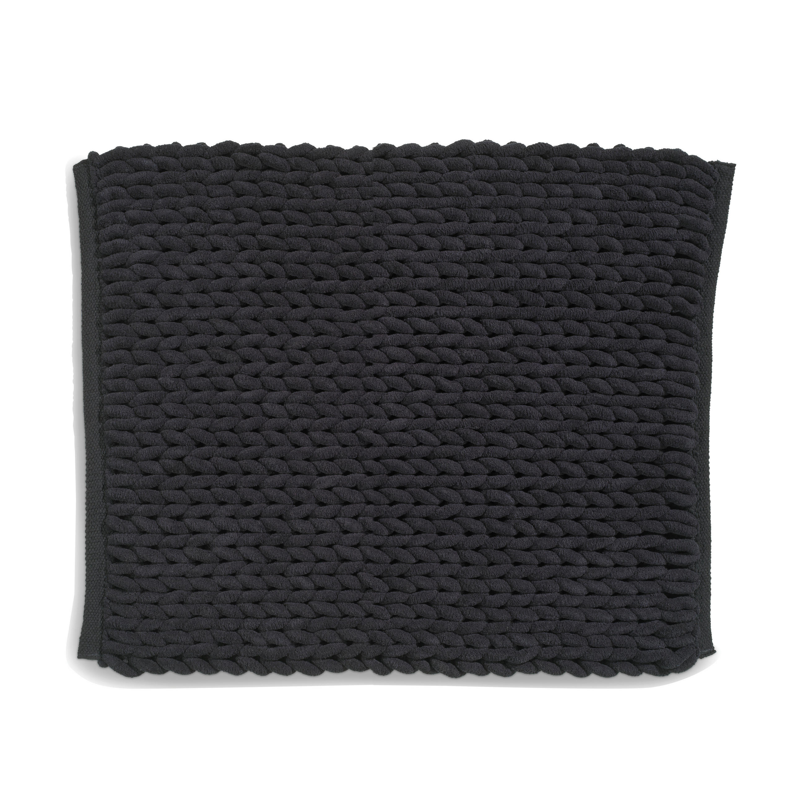 BADEMATTE Schwarz 65/55 cm  - Schwarz, KONVENTIONELL, Textil (65/55cm) - Kela