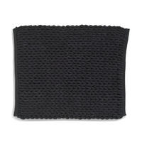 BADEMATTE Schwarz 65/55 cm  - Schwarz, KONVENTIONELL, Textil (65/55cm) - Kela
