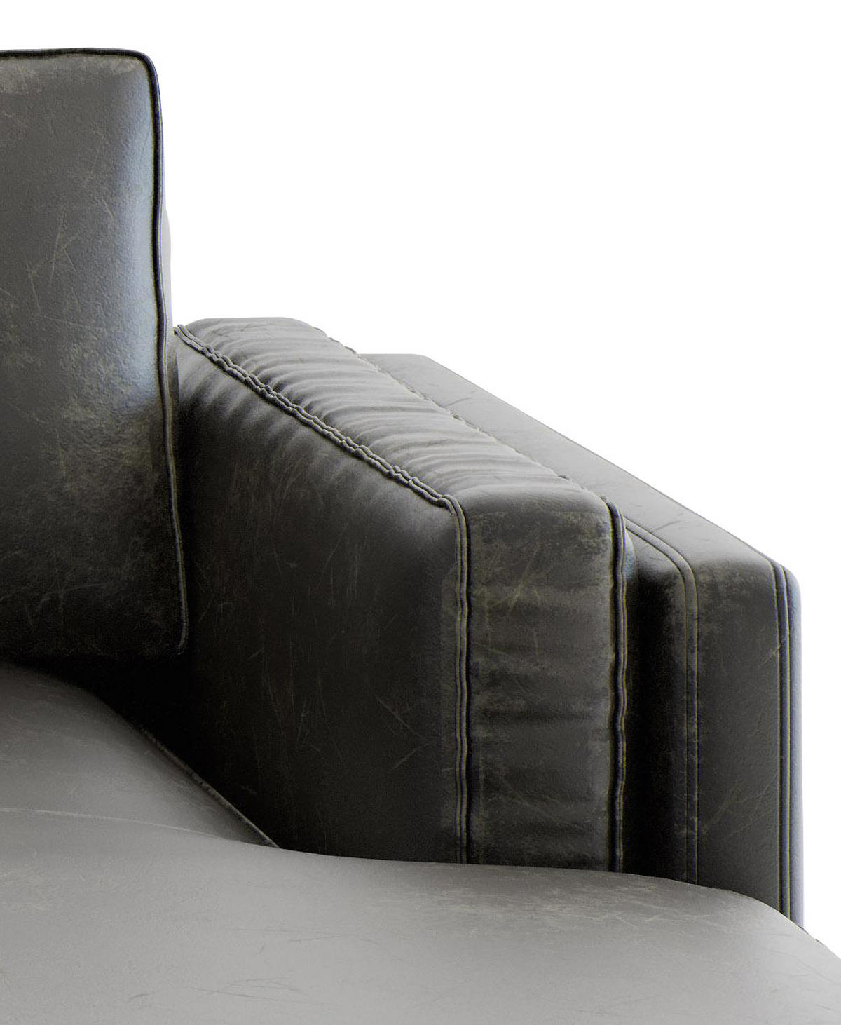 ECKSOFA in Lederlook, Flachgewebe Olivgrün  265/160 cm  - Schwarz/Olivgrün, Design, Textil/Metall (265/160cm) - Livetastic