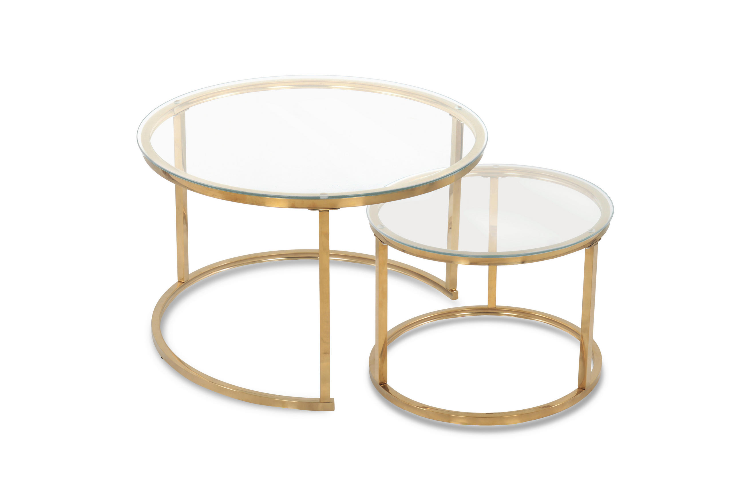 SET KLUB STOLIĆA višebojno, bijela, zlatne boje, prozirno  metal, staklo  - bijela/višebojno, Design, staklo/metal (50-70/50-70/38-45cm) - MID.YOU
