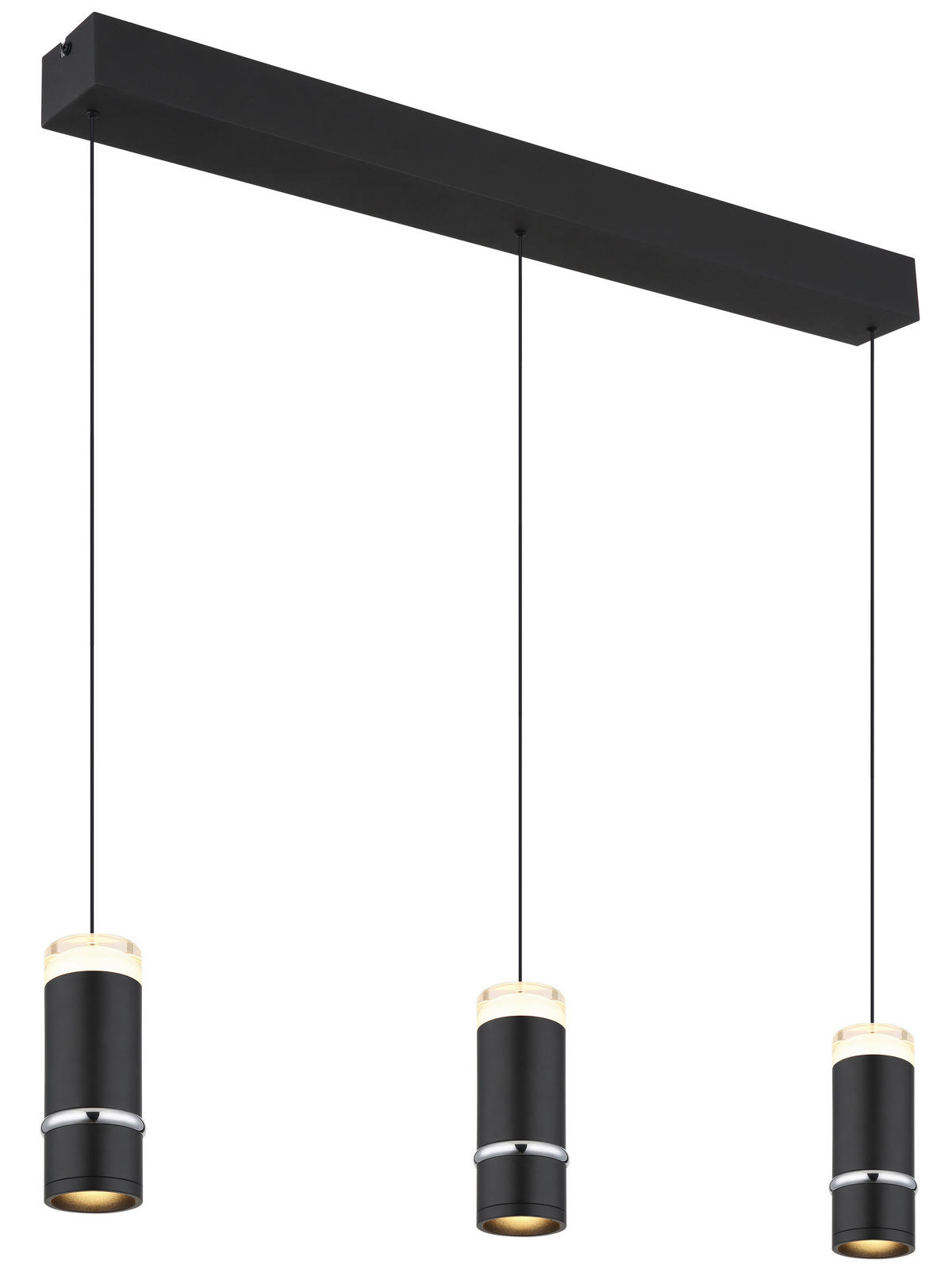 LED-HÄNGELEUCHTE 73/6,5/180 cm  - Schwarz, Design, Kunststoff/Metall (73/6,5/180cm) - Globo