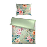 BETTWÄSCHESET Mavie Satin 160/210 cm  65 cm/100 cm  - Grün, Konventionell, Textil (160/210cm) - Esposa