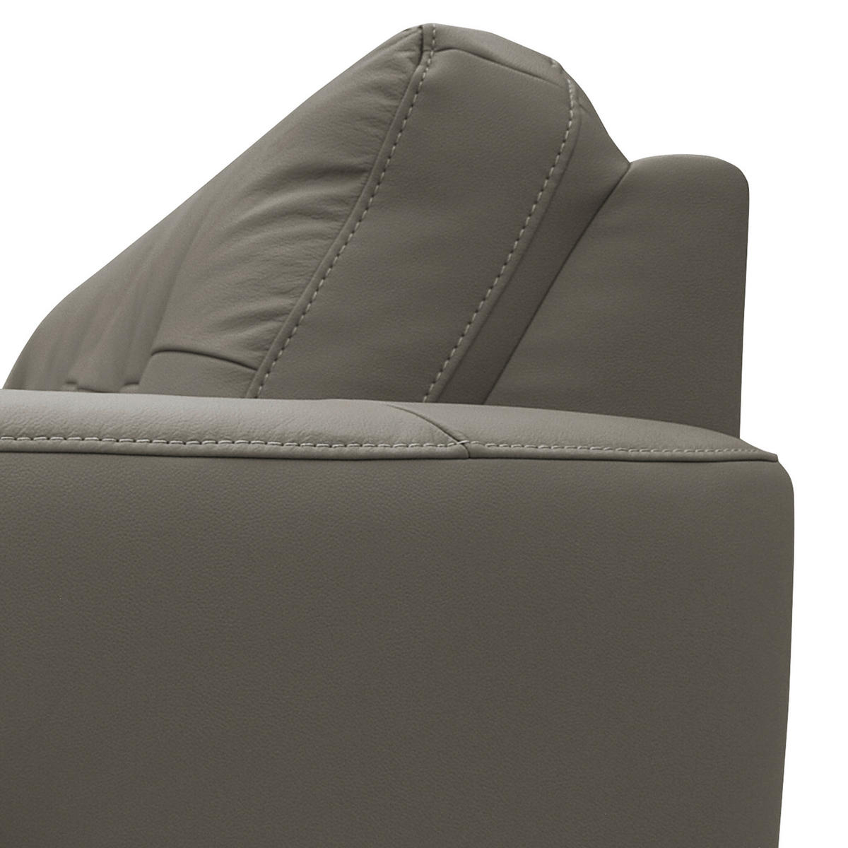 ECKSOFA in Lederlook Echtleder Schlammfarben  - Schlammfarben/Buchefarben, Design, Leder/Holz (238/168cm) - Livetastic
